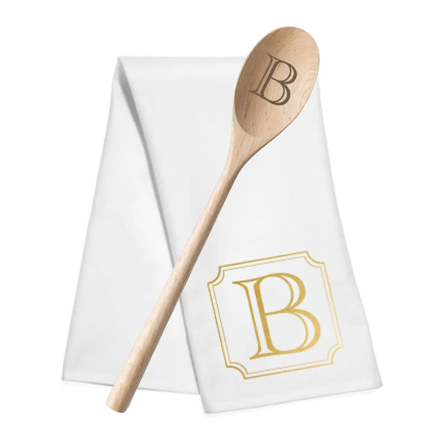 Initial Tea Towel & Spoon Set