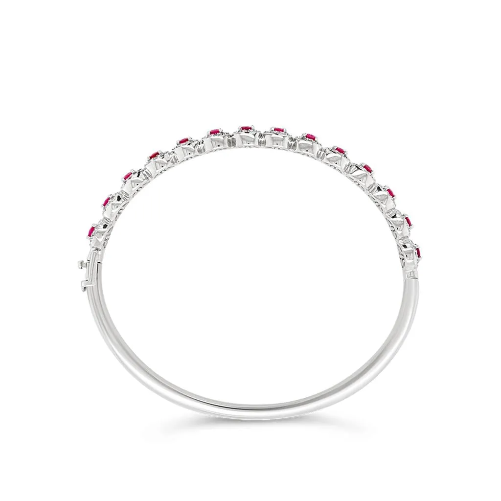 Irisa by Martin Binder Ruby & Diamond Bangle Bracelet