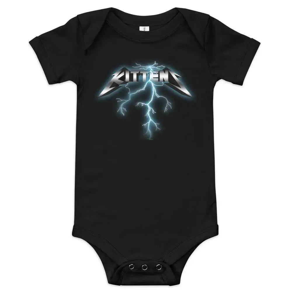 Metallikittens Baby short sleeve one piece