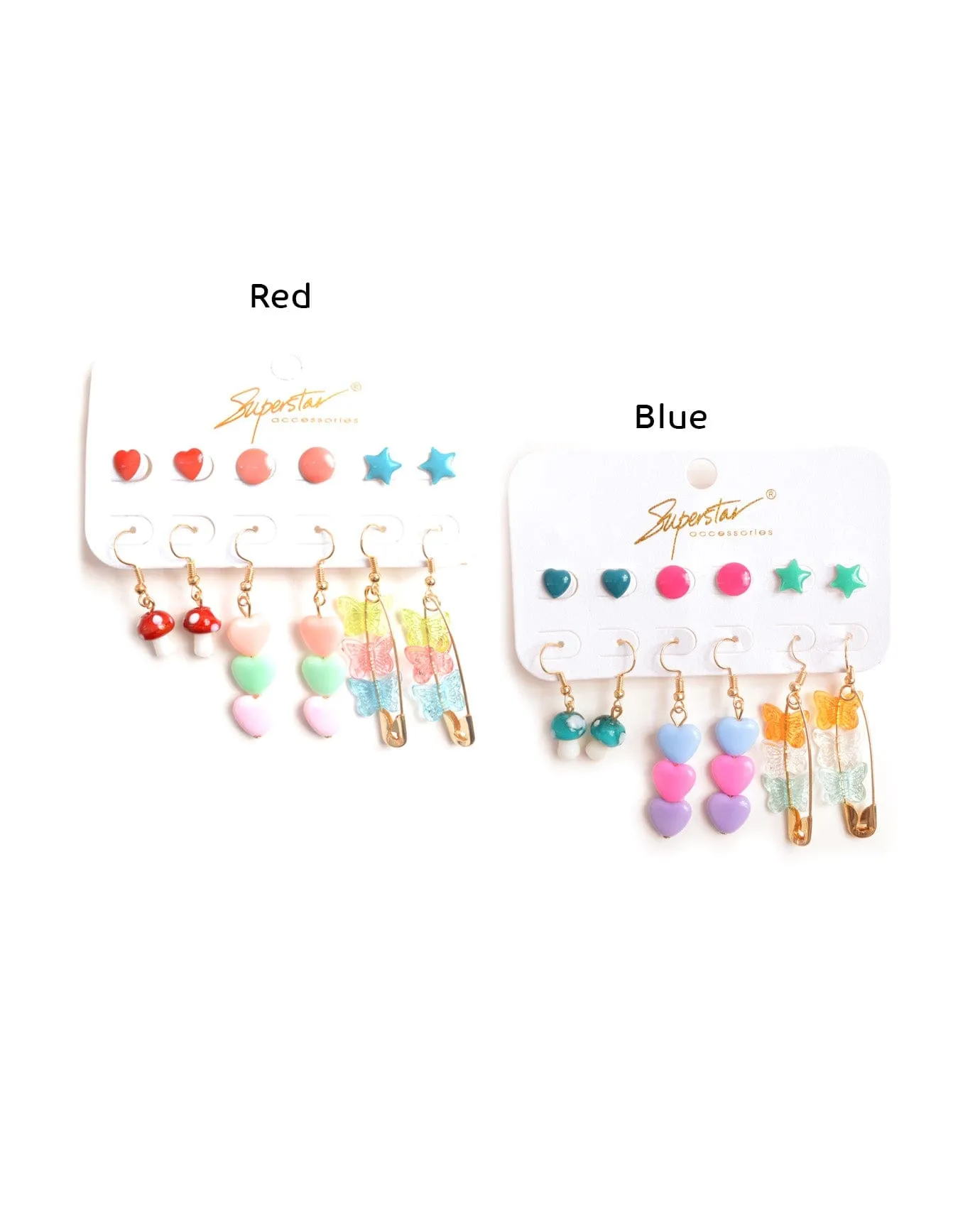 Mix Of Shapes Earring Set