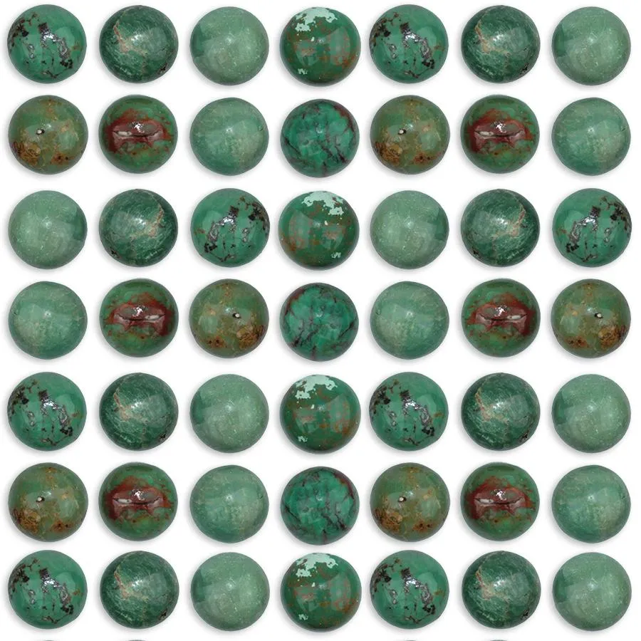 Natural Chinese Turquoise 10mm Coin Cabochon - CLEARANCE