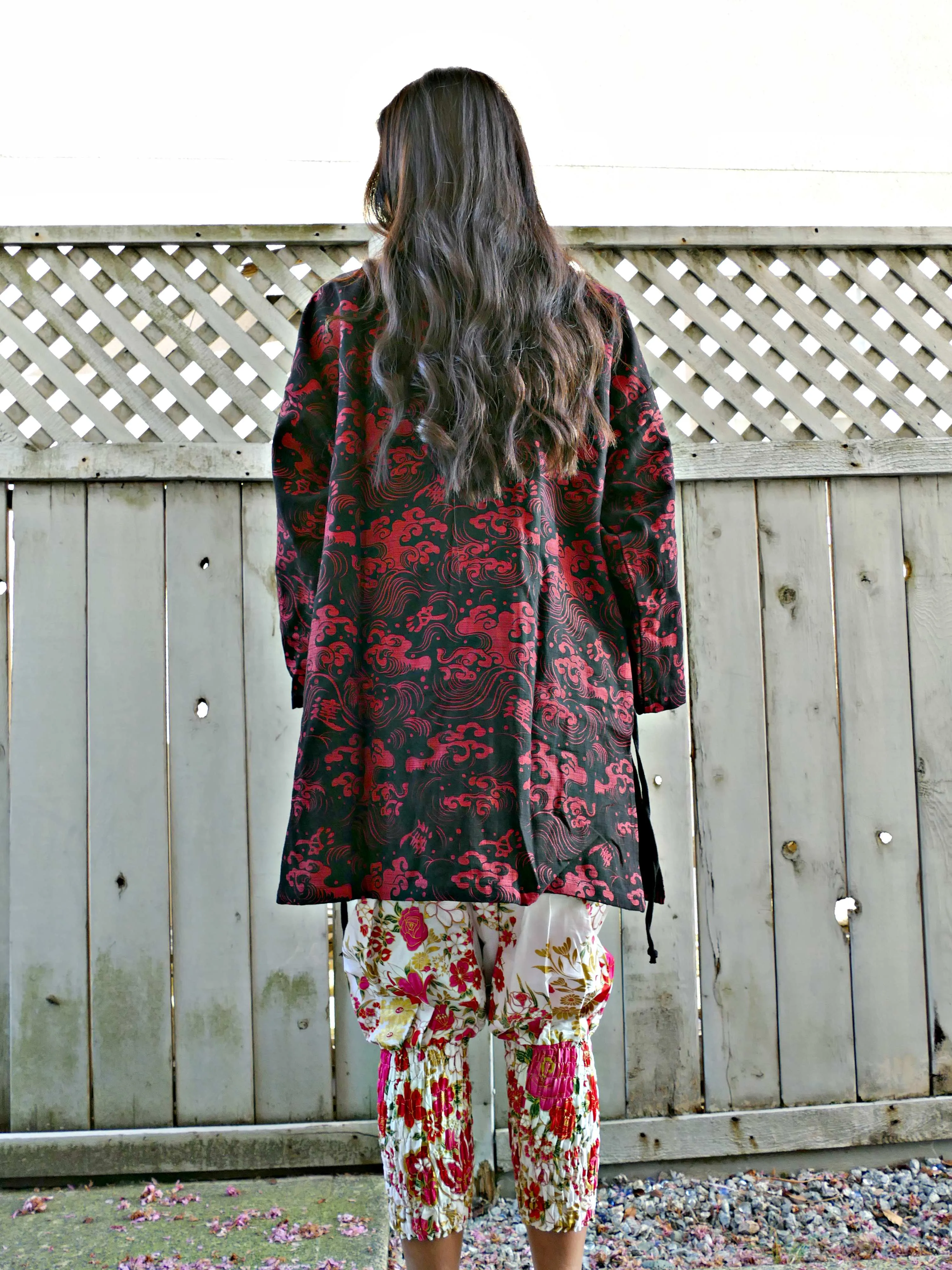 Noragi Kimono Special - RED/BLACK Ronin Waves