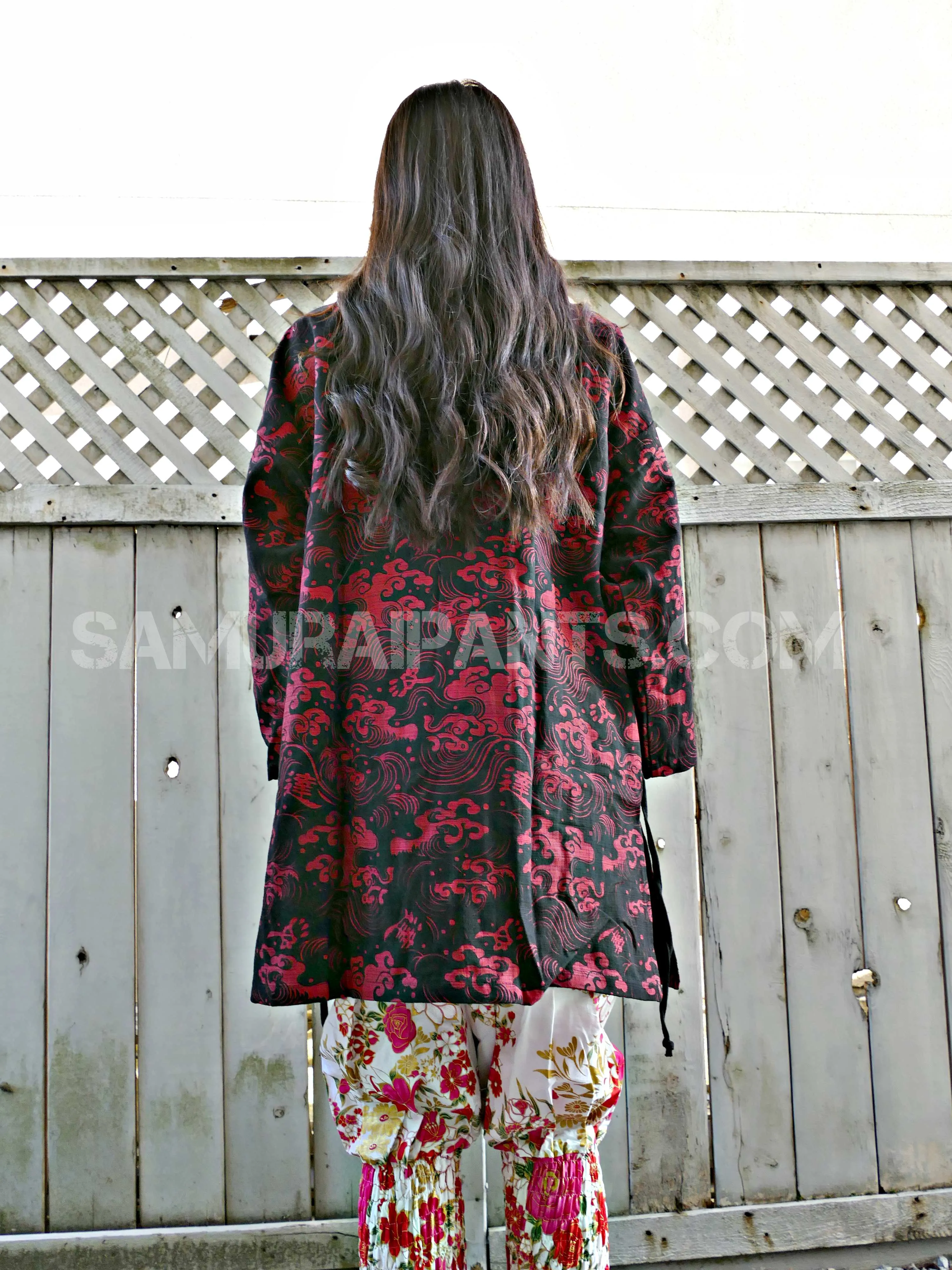 Noragi Kimono Special - RED/BLACK Ronin Waves