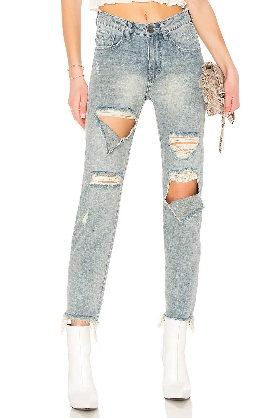 One Teaspoon Blue Storm High Waist Awesome Baggies Jeans