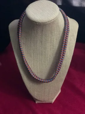 Paparazzi Accessories  - Traversing Mountains  #M7 Peg - Urban orange blue Necklace