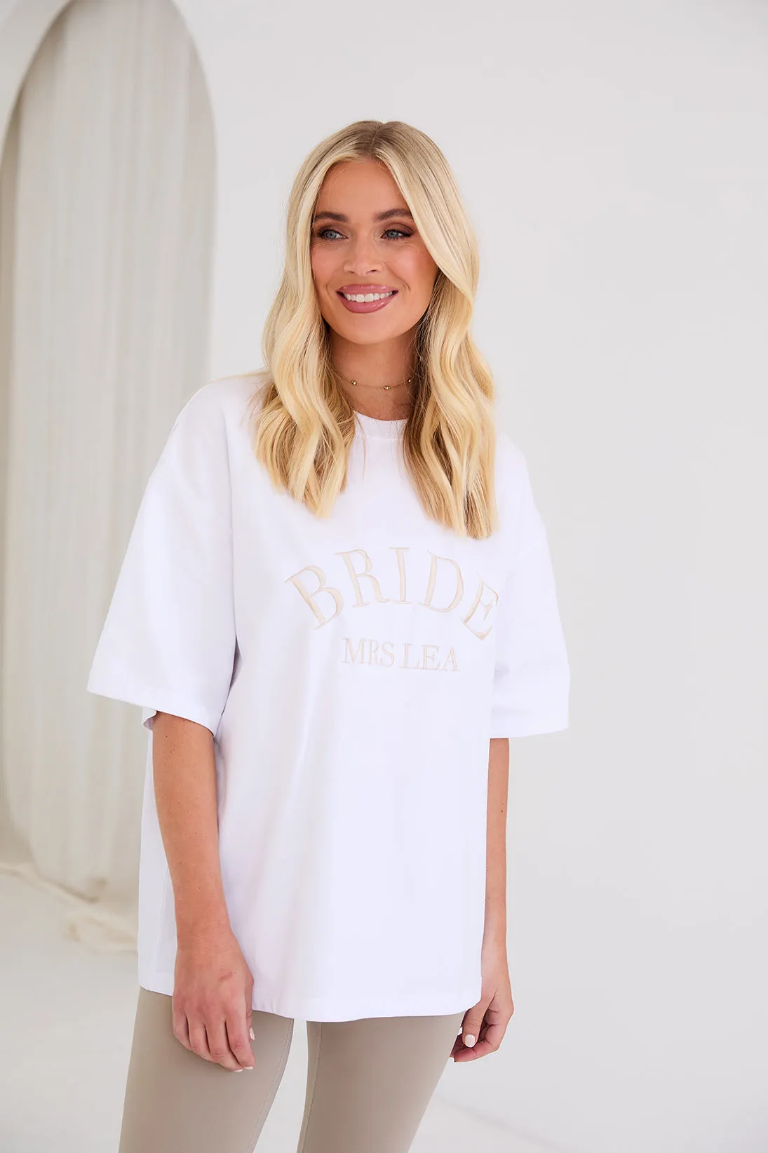 Personalised Bride T-shirt - White