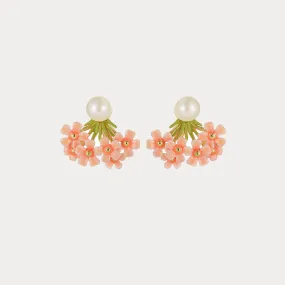 Pink Verbena Stud Earrings