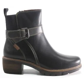 San Sebastia Calfskin Leather Women's  Zip Up Ankle Boots