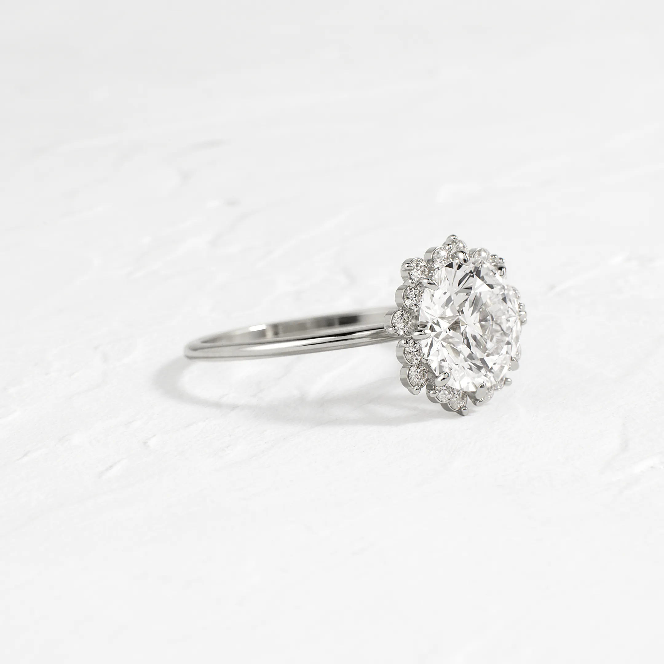 Sapling Ring, Round Cut