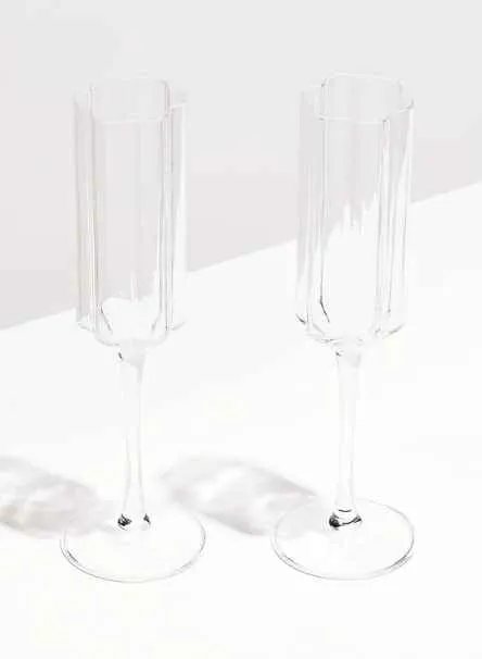 Scalloped Flutes Set - (3 colors)