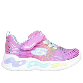 Skechers Pink Multi S Lights Wavy Beams Toddler Sneaker