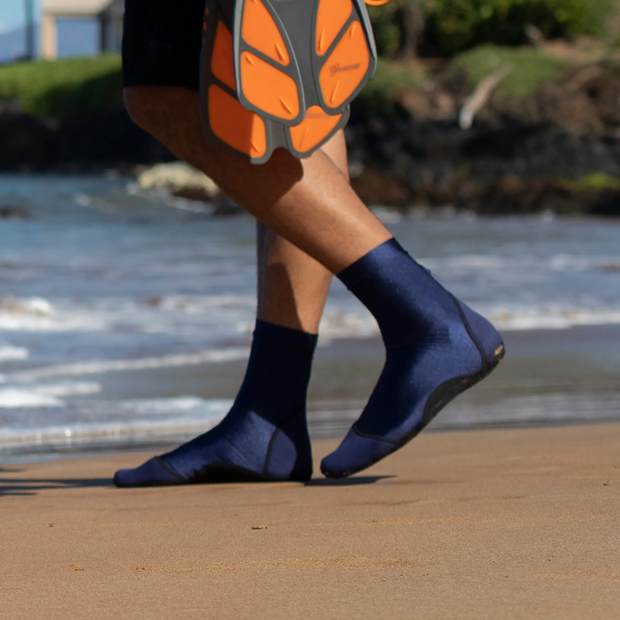 Tall SeaSnug Beach Socks - Dark Blue