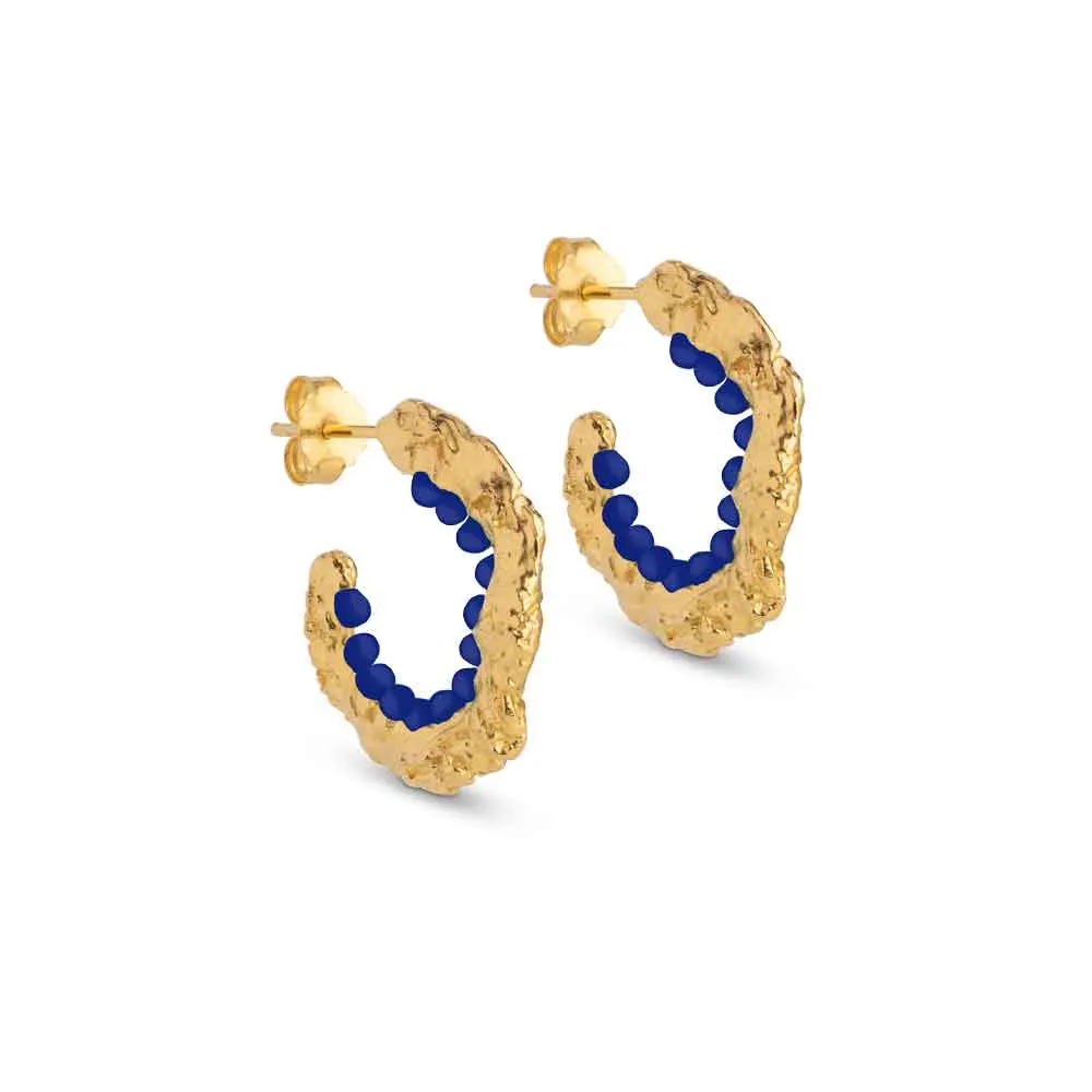 Traces of Enamel Enora Hoop Earrings