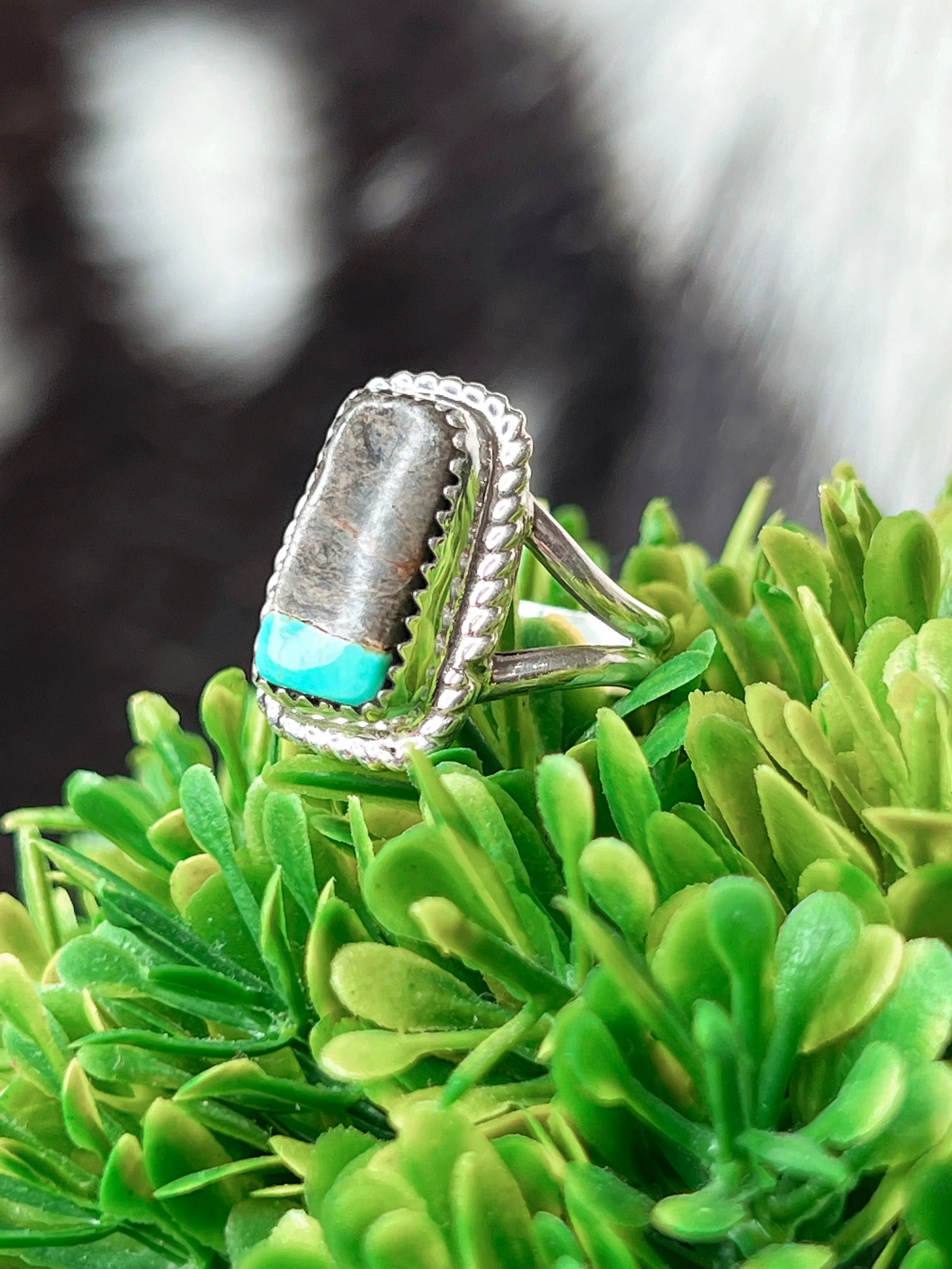 Two Faced Turquoise Sterling Silver Ring