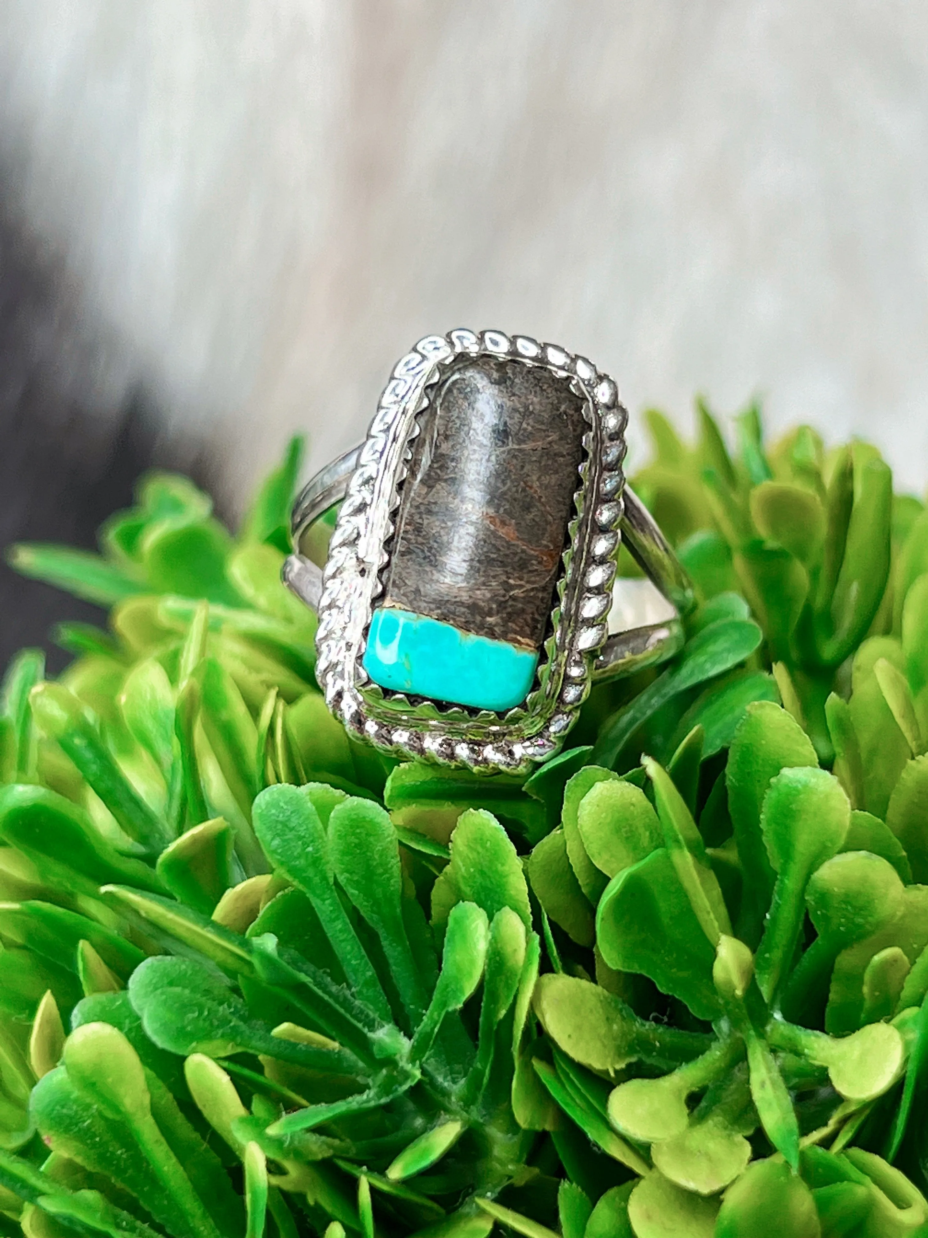 Two Faced Turquoise Sterling Silver Ring