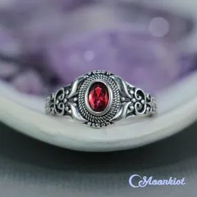 Unique Red Cubic Zirconia Graduation Ring | Moonkist Designs