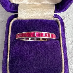 Vintage Ruby Eternity Band Ring