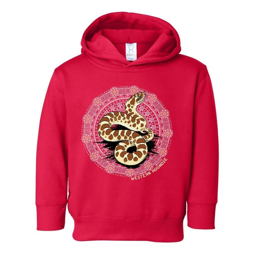 Western Hognose Snake Toddler Pullover Hoodie, Cute Reptile Kids Top