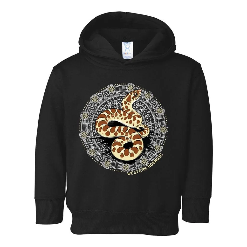 Western Hognose Snake Toddler Pullover Hoodie, Cute Reptile Kids Top