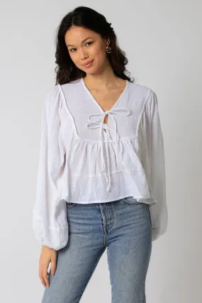 White Peasant Top